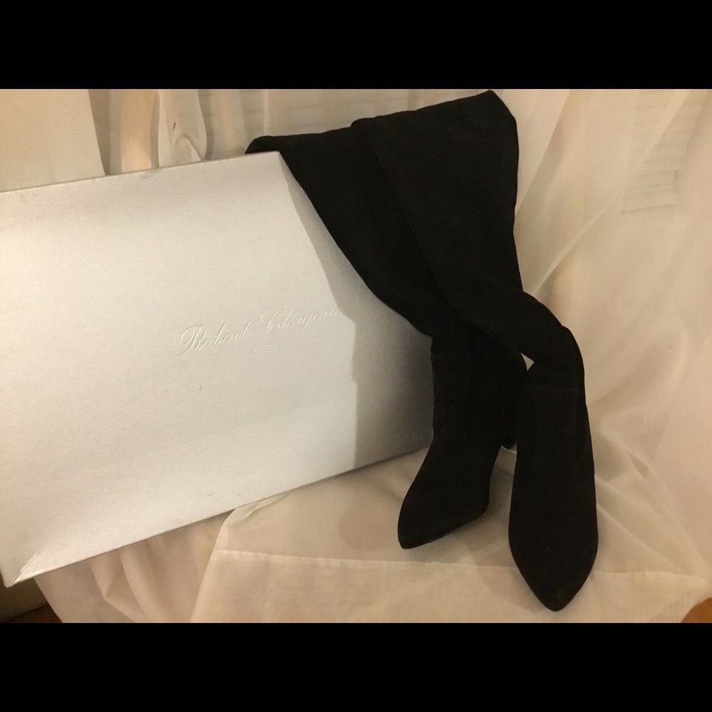 Robert Clergerie (black suede stretch) - Picture 7 of 8